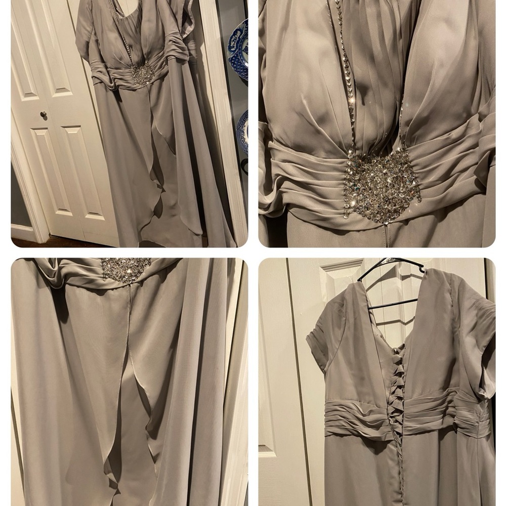 Elegant Gray High Low Dress